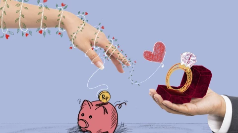 Tips Menyiapkan Budget Pernikahan. Ilustrasi oleh Dimach Putra.