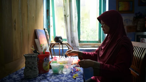 Bantuan Pinjaman Ultra Mikro, Perempuan Berdaya, Keluarga Sejahtera. Foto oleh Irfan Bayu P.
